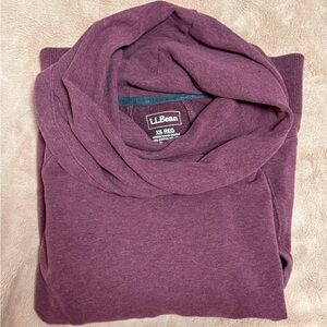 L.L. Bean Plum Cowl Neck Top